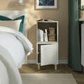 EKET Cabinet combination with legs, white beige/wood, 35x35x80 cm