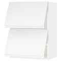 METOD Wall cab horizo 2 doors w push-open, white/Voxtorp matt white, 60x80 cm