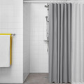 LUDDHAGTORN Shower curtain, grey, 180x200 cm