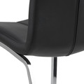 Chair Asama, black, chrome legs