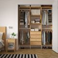 PURRPINGLA Hanging storage w 6 compartments, textile/beige, 22x34x80 cm