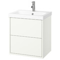 HAVBÄCK / ORRSJÖN Wash-stnd w drawers/wash-basin/tap, white, 62x49x69 cm