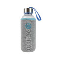 Water Bottle with Neoprene Cover 400ml, blue