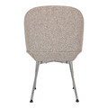 Upholstered Chair Cloe, light grey/chrome