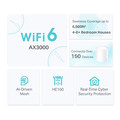 TP-Link WiFi 6 System Whole Home Mesh Deco X50 AX3000, 3 pack