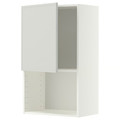 METOD Wall cabinet for microwave oven, white/Aspudden light grey, 60x100 cm