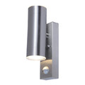 GoodHome Outdoor Wall Lamp Candiac, top/bottom, motion sensor, 760 lm IP44, steel