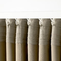 HÄCKBERBERIS Room darkening curtains, 1 pair, beige, 145x300 cm