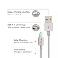 V-TAC Cable USB Type-C 1m 1.0A, white