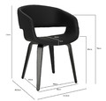 Chair Supernova, faux leather, black