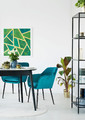 Upholstered Chair Emilia Velvet, bottle green/black