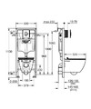 Grohe Concealed Toilet Frame Serel, with Rimless Bowl & Soft-close Toilet Seat