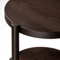 LISTERBY Side table, dark brown beech veneer, 50 cm