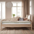 NORDLI Bed frame with storage and mattress, anthracite/Åkrehamn medium firm, 90x200 cm