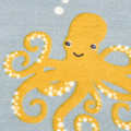 BLÅVINGAD Rug, ocean animals pattern/multicolour, 133x133 cm