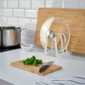AVSTEG Cutting board and lid stand, white, 14 cm