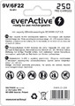 EverActive Rechargeable Battery Ni-MH 9V 6F22 250mAh Silver Line