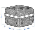SMARRA Box with lid, natural, 30x30x23 cm