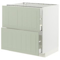 METOD / MAXIMERA Base cb 2 fronts/2 high drawers, white/Stensund light green, 80x60 cm