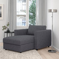 VIMLE Chaise longue, Gunnared medium grey