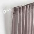 IRJA Curtain rod set, white, 140 cm