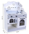 Wooden Kitchen Playset with Light & Accessories House, grey 3+