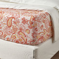 RODGERSIA Fitted sheet, pink/white, 140x200 cm