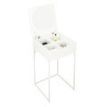 Nightstand Bedside Table Dressing Table with Mirror Leyla, white