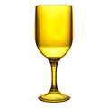 Plastic Wine Glass 340ml, yellow