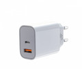 TB Universal Charger EU Plug 2x3A USB C + USB A, white