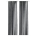 SANDSVINGEL Curtains, 1 pair, grey, 135x300 cm