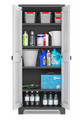 Outdoor/Workshop High Cabinet, Multi-use, XL tall, black-grey