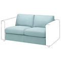 VIMLE Cover for 2-seat section, Saxemara light blue