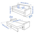 FRIHETEN 3-seat sofa-bed, Faringe brown-orange