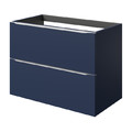 Goodhome Wall-mounted Basin Cabinet Imandra 80cm, matt dark blue