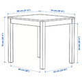 ÅLHULT Table, beige/brown, 80x74 cm