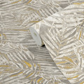 GoodHome Vinyl Wallpaper on Fleece Perod, beige/gold