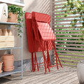 SUNDSÖ Table and 2 folding chairs, outdoor bright red/bright red, 65x65 cm