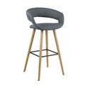 Bar Stool Grace, low, dark grey