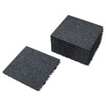 RUNNEN Floor decking, outdoor, textile dark grey, 0.81 m²