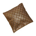 Cushion Scales 45x45cm, velvet, light brown