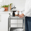 KUNGSFORS Kitchen cart, stainless steel, 60x40 cm
