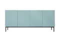 Four-Door Cabinet Nicole 200cm, sage, black legs