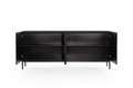 Four-Door Cabinet Nicole 200cm, matt black, black legs