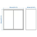 EKET Cabinet w 2 doors and 1 shelf, white, 70x35x70 cm