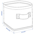 PURRPINGLA Storage basket, textile/beige, 25x20x20 cm