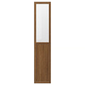 OXBERG Panel/glass door, brown walnut effect, 40x192 cm