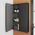 GoodHome Bathroom Wall Cabinet Imandra 60 x 90 x 15 cm, matt black