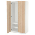 PAX / FORSAND Wardrobe, white/white stained oak effect, 100x60x201 cm