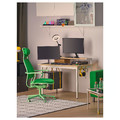 UTVISNING Gaming desk with shelf, ash effect/white, 120x60 cm